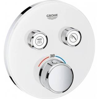 👉 Douche thermostaat Grohtherm Smartcontrol moonwhite Grohe afdekset douchethermostaat rond met omstel 4005176413551