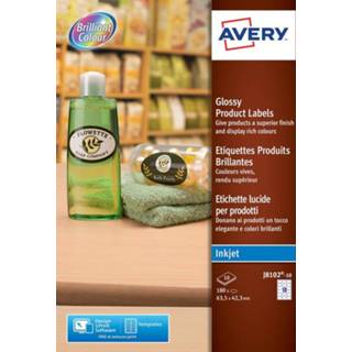 👉 Etiket wit Avery J8102-10 productetiketten ft 63,5 x 42,3 mm, gecoat, 180 etiketten, 4004182051740
