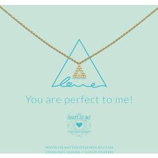 👉 Goud vrouwen active Classic Collection Heart to get N387TRI18G Necklace triangle You are perfect me! gold 8719214216993