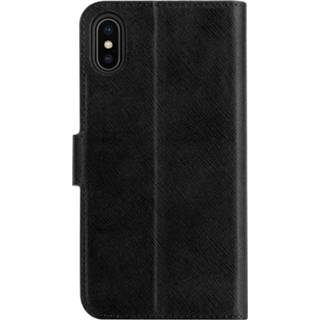 👉 Portemonnee hard kunststof zwart XS Xqisit - Wallet Case Viskan iPhone Max Hoesje 4029948078403