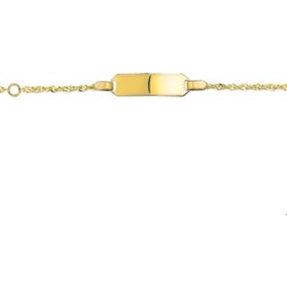 👉 Graveer armband goud geelgoud unisex active goudkleurig TFT Graveerarmband Singapore Plaat 5,0 mm 11 - 13 cm 8718834210879
