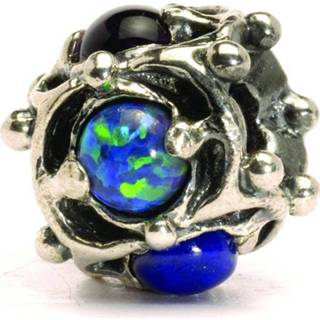 👉 Trollbead zilver vrouwen symbolen active blauw Trollbeads bedel Wijsheid TAGBE-00114 5711246005616