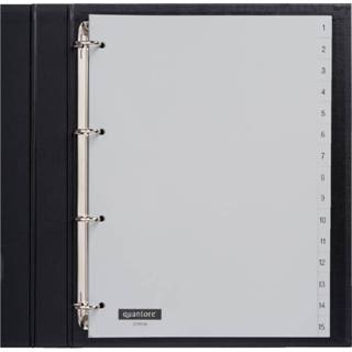 👉 Tabblad grijs PP active Tabbladen Quantore 4-gaats 1-15 genummerd 8712453039842