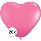 👉 Ballon active roze kunststof hart liefdes ballonnen 20 stuks 15 cm