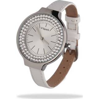 👉 Swarovski Horloge met Wit Lederen Horlogeband