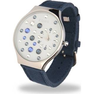 👉 Horloge blauw vrouwen Ladybird met Brede Lederen Horlogeband van Spark