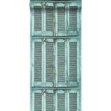 👉 Houten blauw ESTA home behang verweerde Franse vintage louvre luiken vergrij 8710381712370