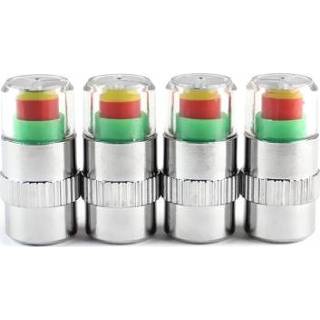 👉 4PCS car auto tire pressure monitor tire gage alert sensor indicator valve caps