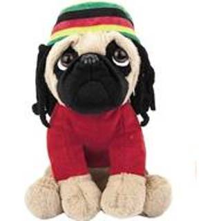 👉 Hondenknuffel rood pluche junior multicolor Kamparo rasta 20 cm 8719817299386