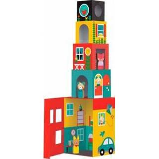 👉 Stapeltoren hout junior multicolor Petit Collage kiekeboe 736313543865