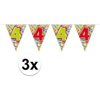 👉 Mini slinger 3x versiering 4e verjaardag