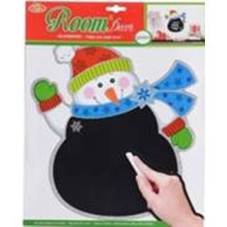 👉 Krijtbord Kerst decoratie sneeuwpop sticker 31 x 38 cm