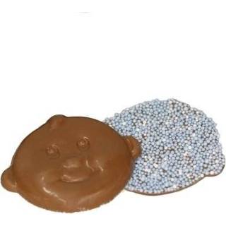 👉 Blauw wit baby's CandyOnline Geboorte Babysnoetjes Blauw/Wit Musket 200 Gram