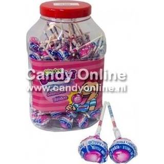 👉 Lollie Fiesta Mister Bubble Gum Strawberry 100 Stuks