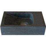 Hardstenen fontein wastafels Mini rechts zonder kraangat 18x30x8 cm 8719304001782