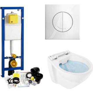 👉 Toiletset wit Wisa XS set01 Design Rimfree met Argos of Delos drukplaat 8719304158851