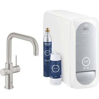 👉 Bruisendwater Keukenkraan Grohe Blue Home Duo Starterkit Chilled en Sparkling Water U Uitloop Chroom