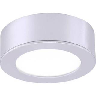 👉 Lichtnet wit zilver LED-opbouwlamp werkt op het 10.1 W Warm-wit LeuchtenDirekt 14380-21 4043689940614