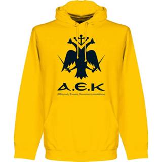👉 Embleem geel AEK Athens Hooded Sweater -