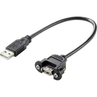 👉 Zwart USB 2.0 Verlengkabel Renkforce [1x USB-A stekker - 1x bus A] 0.5 m 4053199524242