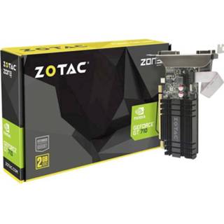 👉 Videokaart Zotac Nvidia GeForce GT710 Zone Edition 2 GB DDR3-RAM HDMI, DVI, VGA