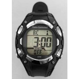 👉 Digitale horloge zwart kunststof zilver Digitaal Zwart/zilver 4044685700509