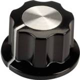 👉 Draaiknop zwart wit SCI RN-99F(6.4mm) Zwart, (Ã x h) 19.5 mm 11.5 1 stuks 4016138955842