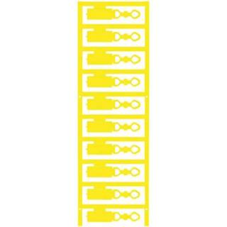 Kabelmarkering geel Montagemethode: Vastklemmen Markeringsvlak: 27 x 12 mm Geschikt voor serie Enkele aders Weidmüller DMC 12/27 MC NE GE 1018190000 Aantal 4032248729241
