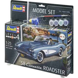 👉 Bouwpakket Revell 67037 58 Corvette Roadster Auto (bouwpakket) 1:25 4009803670379