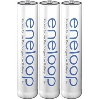 👉 Batterij Oplaadbare AAA (potlood) Panasonic eneloop HR03 NiMH 750 mAh 1.2 V 3 stuks 5410853058779