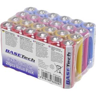 👉 Batterij alkaline AA (penlite) Basetech 1.5 V 24 stuks 4016139332291