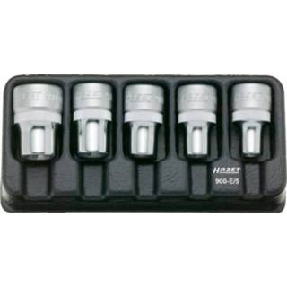 👉 Hazet 900-E/5 Buiten-Torx Dopsleutelinzetset 5-delig 1/2 (12.5 mm) Afmeting, lengte: 38 mm 4000896129331