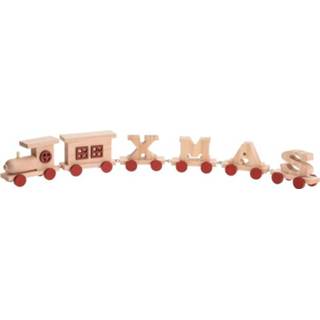 👉 Rode houten kersttrein met tekst XMAS 46 cm (2ass)