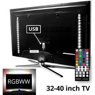 👉 Ledstrip TV backlight set met 2 RGBWW ledstrips voor TV's >60 inch