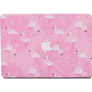 👉 Coverhoes roze kunststof Flamingo hardcase hoes wit Lunso cover voor de MacBook Air 13 inch 669014995278