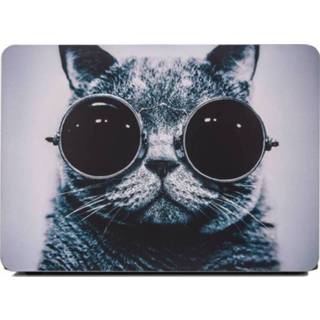 👉 Coverhoes kunststof coole kat hardcase hoes wit Lunso - cover MacBook Pro 13 inch (2012-2015) 635131881275