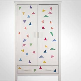 👉 Muursticker pastel nederlands kinderen Kinderkamer kleurige driehoeken