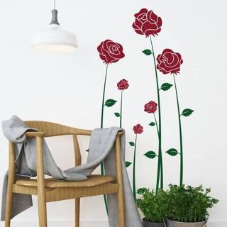 👉 Slaapkamer muursticker rode nederlands rozen