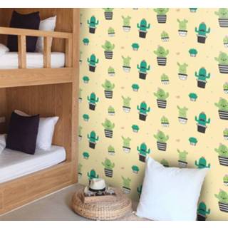 👉 Muursticker nederlands cactus patroon tekening