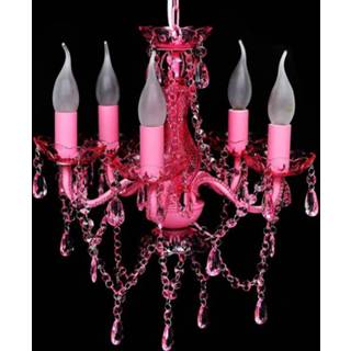 👉 Kroonluchter roze kristal active