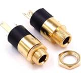 👉 Headphone goud 5PCS 3.5MM cylindrical socket PJ-392 Stereo Female Jack with Screw 3.5 Audio Video Connector PJ392 GOLD PLATED