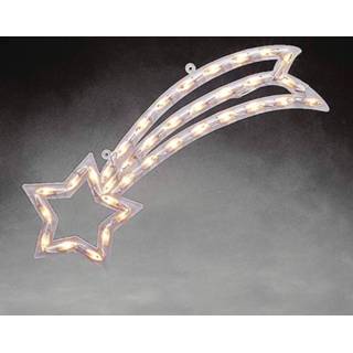 👉 Transparant kunststof warmwit Raamsilhouet Komet met LED voor binnen