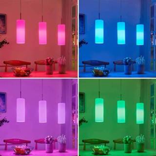 👉 Hanglamp wit glas warmwit + multicolour a+ Glazen LED Felice, 3 lampen, app