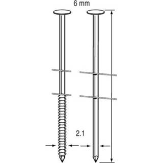 👉 Dutack Fasteners 5222029 Rolspijkers - Glad - Verzinkt - 2,1 x 30mm (14000st)