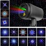 👉 Projector Christmas Stars laser light shower 24 Patterns effect Remote moving waterproof Outdoor Garden Xmas decorative lawn
