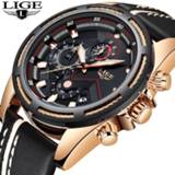 👉 Watch leather LIGE Mens Watches Top Brand Luxury Chronograph Sport Men's Military Waterproof Quartz Male Relogio Masculino