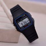 👉 Watch zwart rubber silicone Hot Selling F-91W Design Mens Unique LED Digital Clock Male Black Wrist Fashion Casual Reloj Hombre