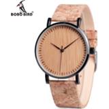 👉 Watch leather BOBO BIRD WE18 Luxury Quartz Watches Top Brand Designer With Wood Face and Cork Straps in Gift Box OEM