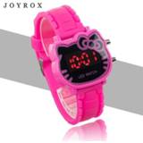 👉 Watch rubber meisjes kinderen JOYROX Hot Hello Kitty LED Children Watches 2018 Strap Child Fashion Girls Kids Digital Wristwatch Casual Clock