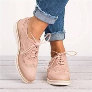 👉 Shoe rubber vrouwen Laamei Brogue Shoes Woman Platform Oxfords British Style Creepers Cut-Outs Flat Casual Women 5 Colors Espadrilles